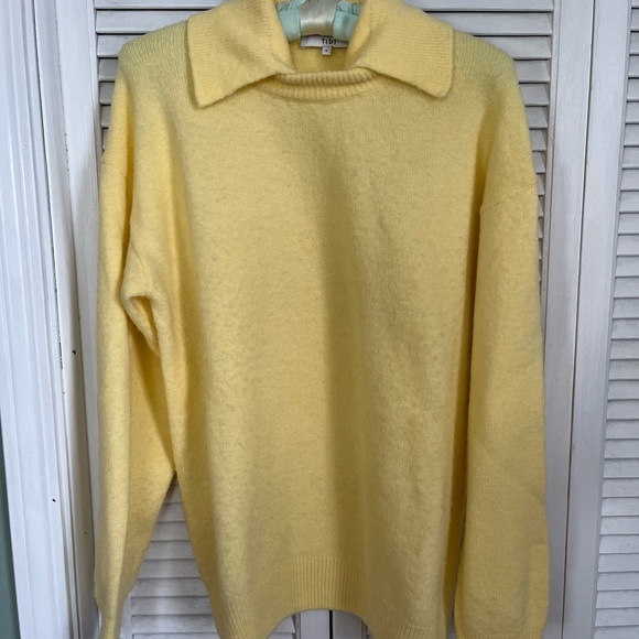 Tibi Pale Yellow Cowl Neck Sweater - Picture 3 of 6